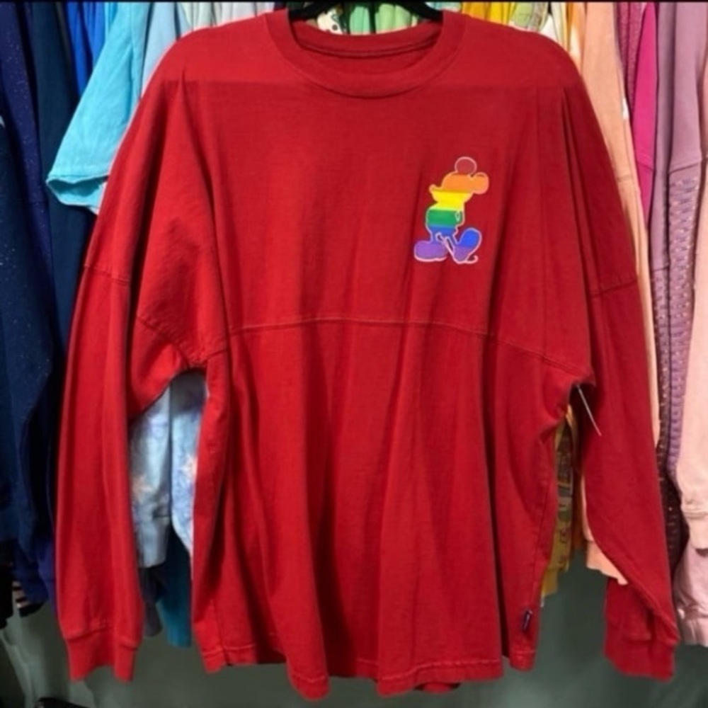 Disney parks cast member exclusive rainbow pride Mickey Mouse spirit jersey M